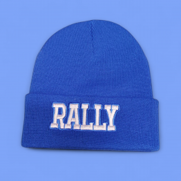 RALLY kötött visszahajtott sapka, kobaltkék